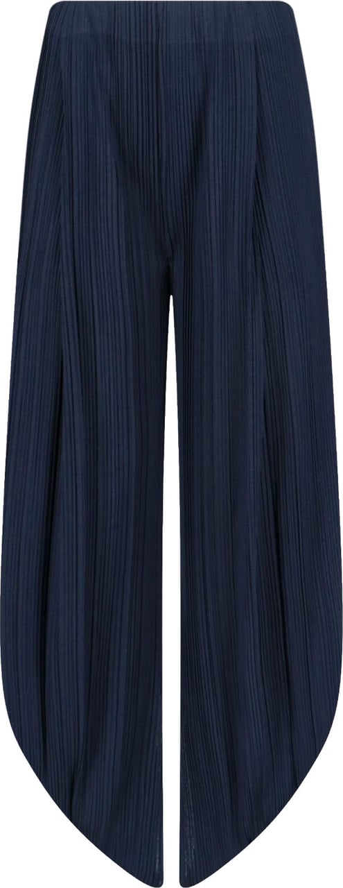 Giorgio Armani Tailored High-Waist Trousers with Straight Leg Design Blauw