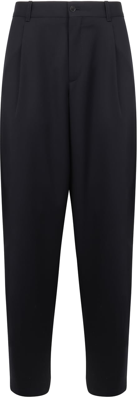 Giorgio Armani Virgin wool trousers Blauw
