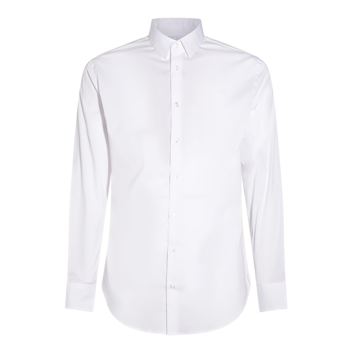 Giorgio Armani White Cotton Shirt Wit