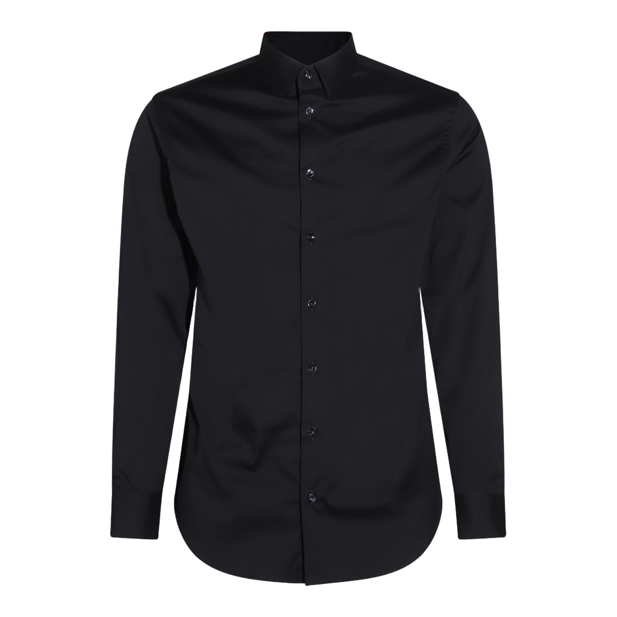 Giorgio Armani Long-Sleeved Formal Shirt with Classic Collar Zwart