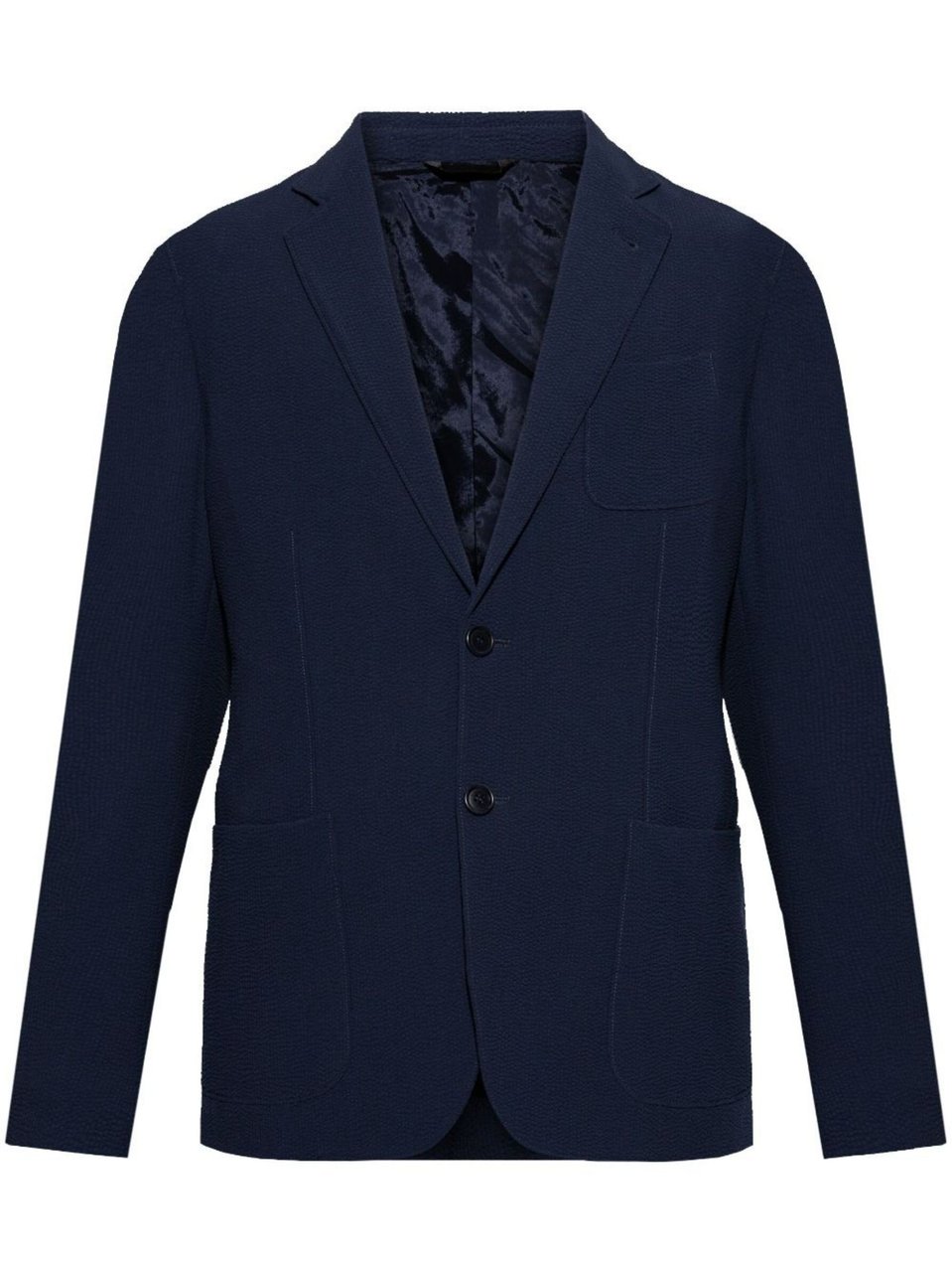 Giorgio Armani Textured Wool Patch Pocket Blazer Zwart