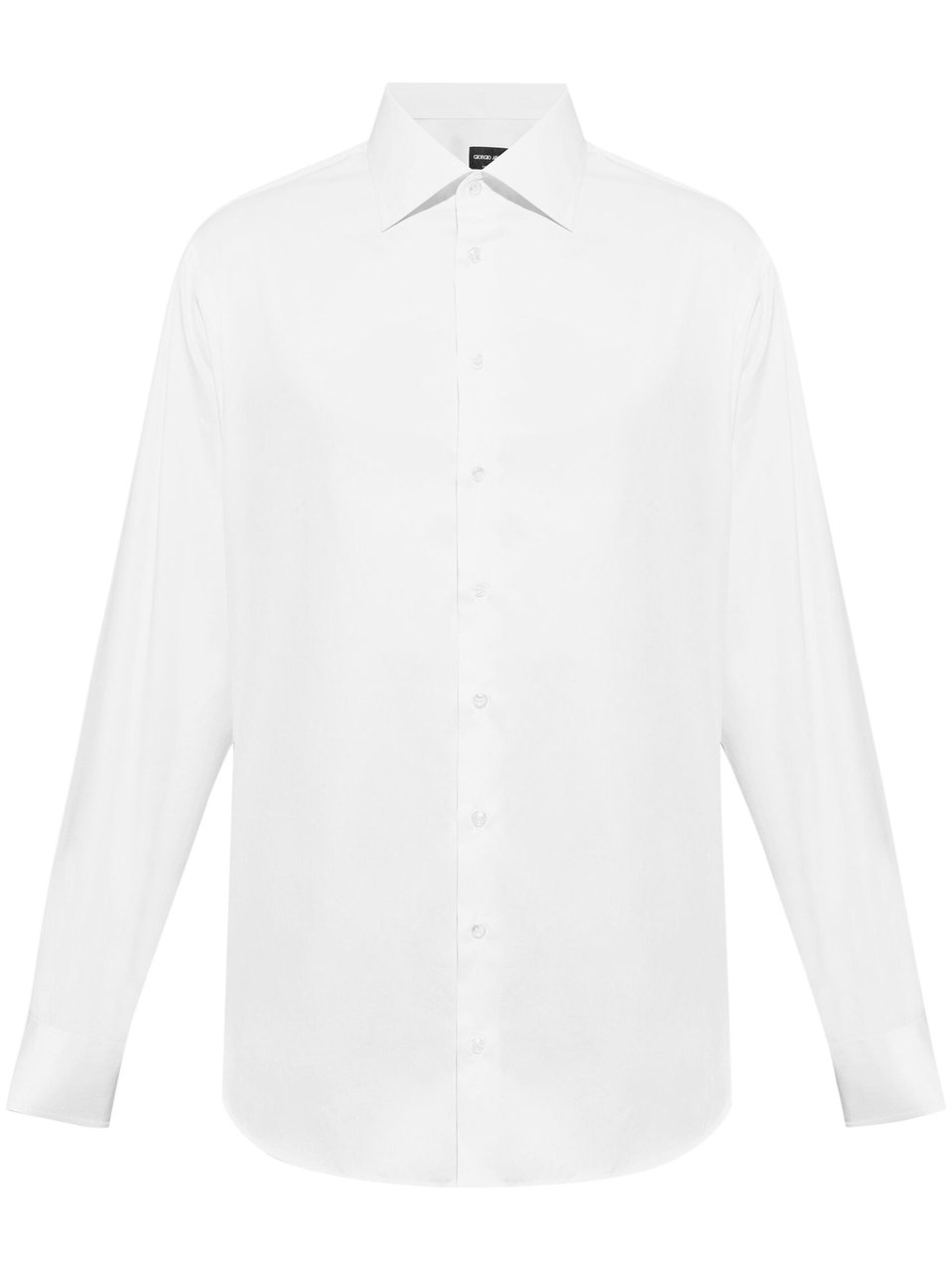 Giorgio Armani Pure Cotton Twill French Collar Shirt Wit