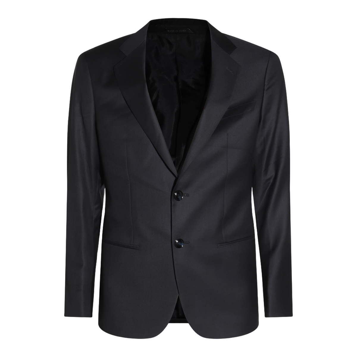 Giorgio Armani Tailored Black Suit with Classic Two-Button Blazer Zwart