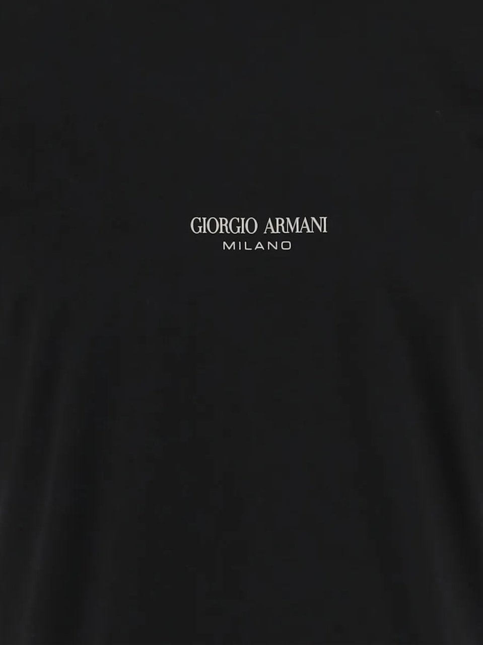 Giorgio Armani Pure Interlock Cotton Crew Neck T-Shirt Zwart