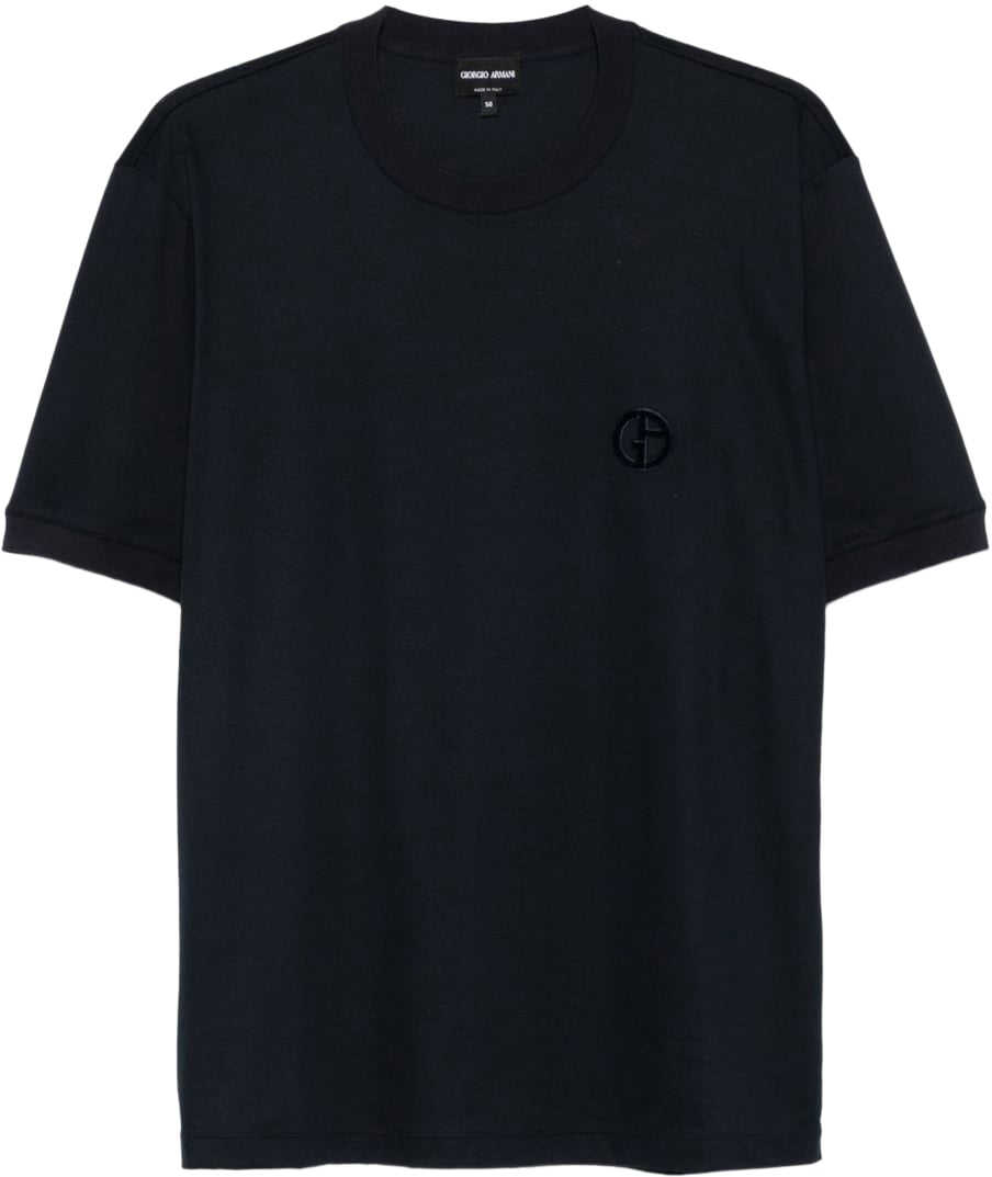 Giorgio Armani T-Shirts And Polos Black Zwart