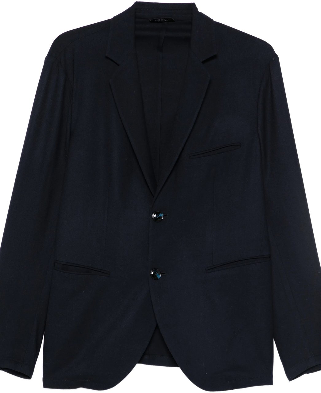 Giorgio Armani Tailored Black Wool Notch Lapel Blazer Zwart