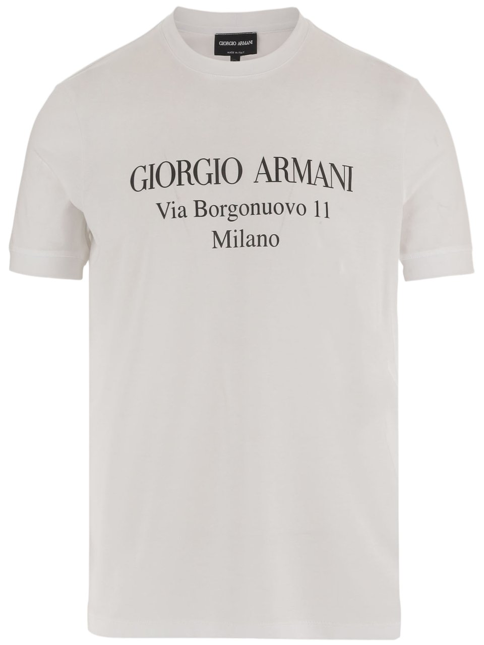 Giorgio Armani Cotton Crew Neck T-Shirt With Logo Print Wit