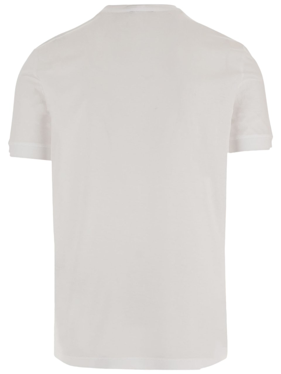 Giorgio Armani Cotton Crew Neck T-Shirt With Logo Print Wit