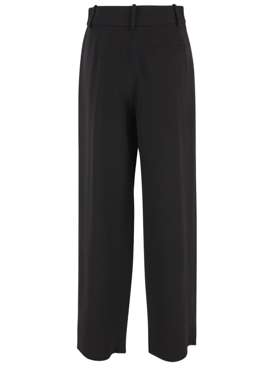 Giorgio Armani Straight-Leg Silk Pants With Pleat Detailing And Belt Loops Zwart