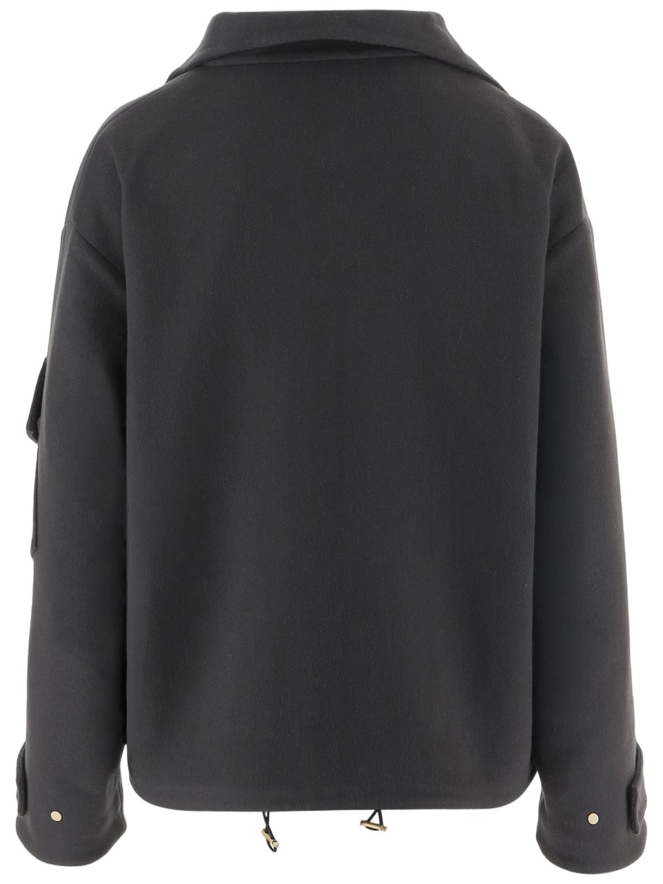 Giorgio Armani Cashmere Jacket With High Collar And Multi-Pocket Design Zwart
