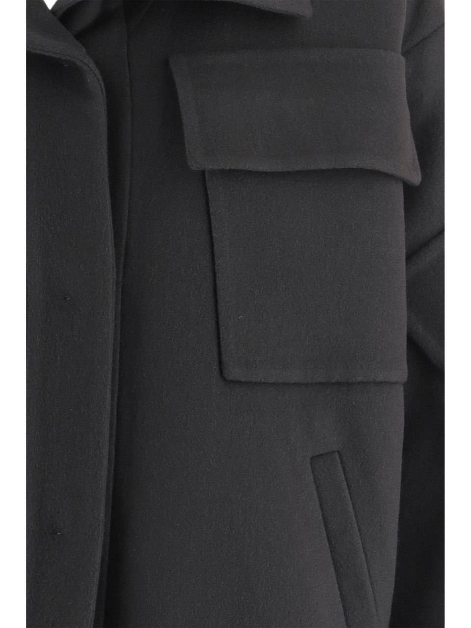 Giorgio Armani Cashmere Jacket With High Collar And Multi-Pocket Design Zwart