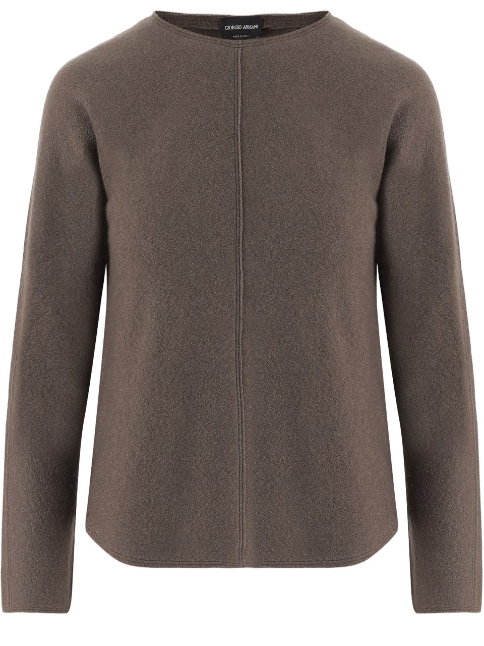 Giorgio Armani Silk and Cashmere Blend Sweater Grijs