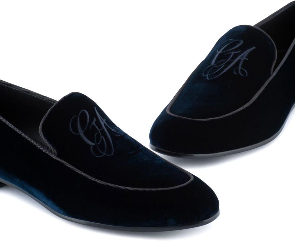 Giorgio Armani Flat Shoes Blu Blauw