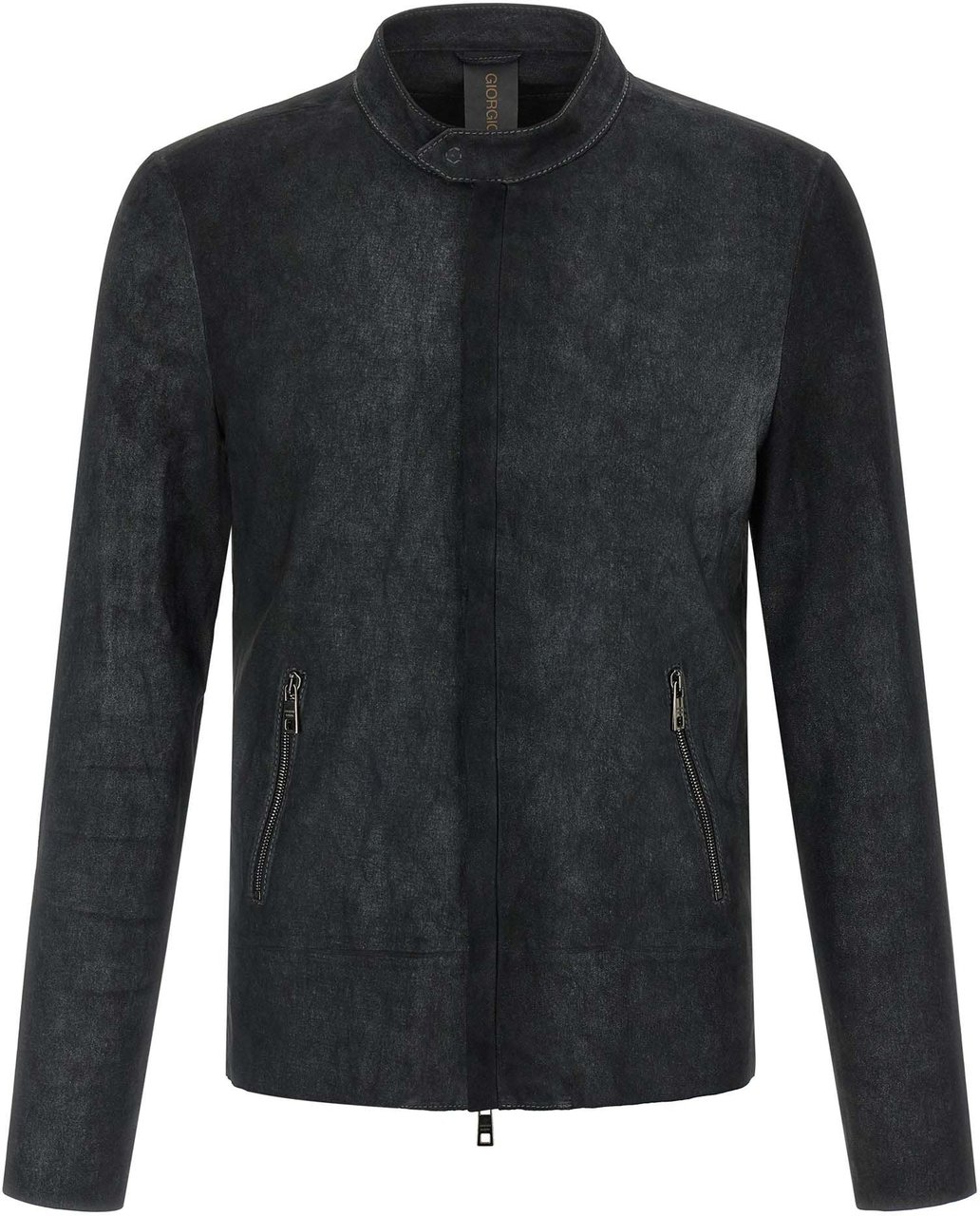 GIORGIO BRATO Black Lamb Leather Leather Jacket Zwart
