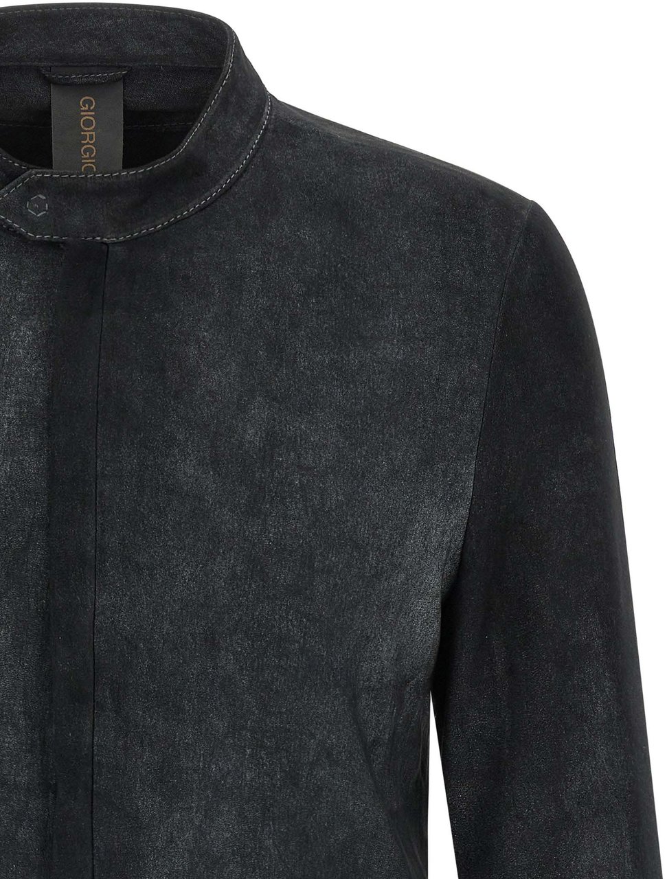 GIORGIO BRATO Black Lamb Leather Leather Jacket Zwart