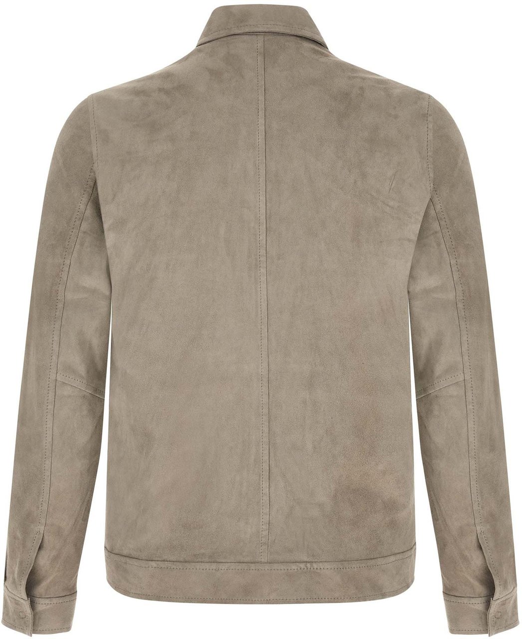 GIORGIO BRATO Gray Lamb Leather Leather Jacket Grijs