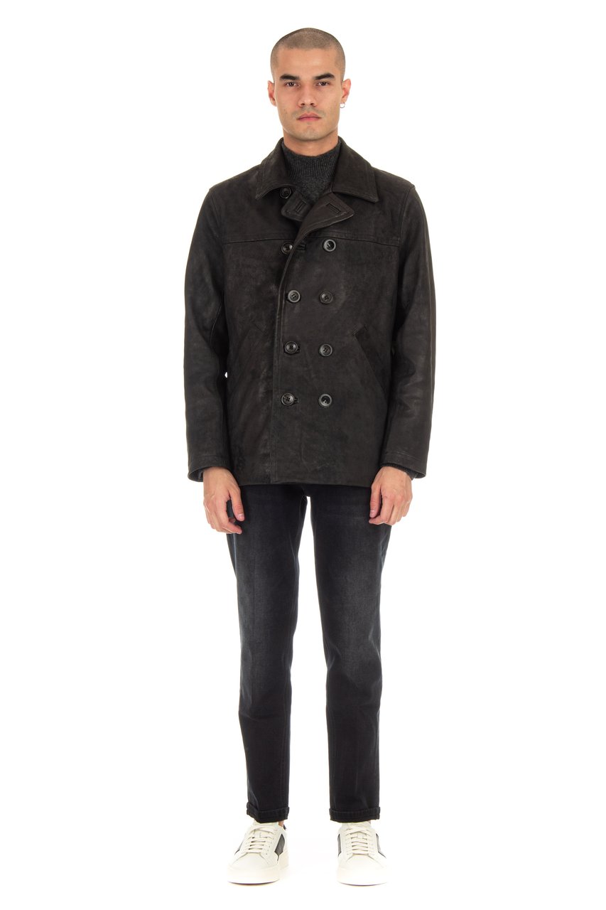Giorgio Brato Artisanal Peacoat Leather Zwart