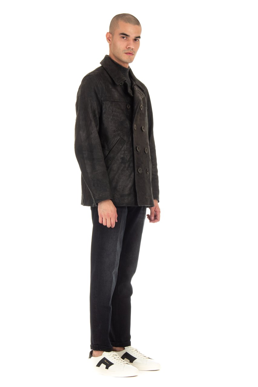 Giorgio Brato Artisanal Peacoat Leather Zwart