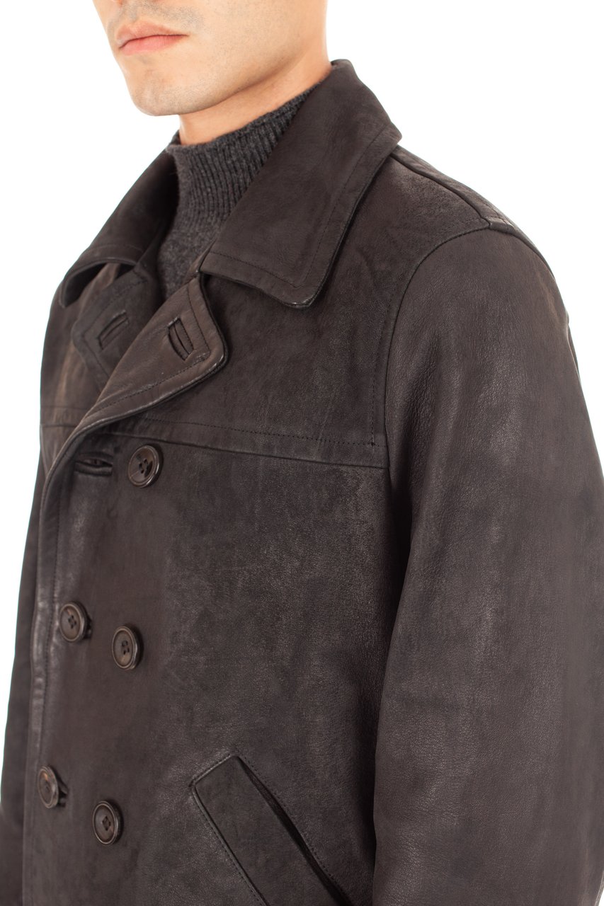 Giorgio Brato Artisanal Peacoat Leather Zwart
