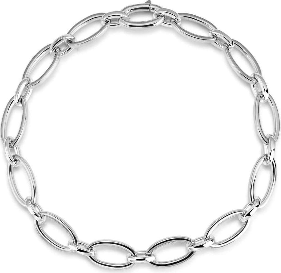 Gisser Jewels Armband B1047-18 Zilver Ovaal Schakel 18cm Zilver