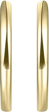 Gisser Jewels Gisser Jewels Oorringen KCA2/18Y 925 Zilver Half Bol Gerhodineerd 2mm breed 18mm doorsnede Goud