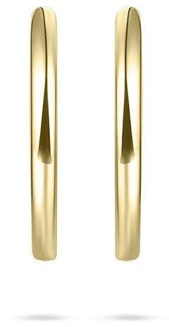 Gisser Jewels Gisser Jewels Oorringen KCA2/18Y 925 Zilver Half Bol Gerhodineerd 2mm breed 18mm doorsnede Goud