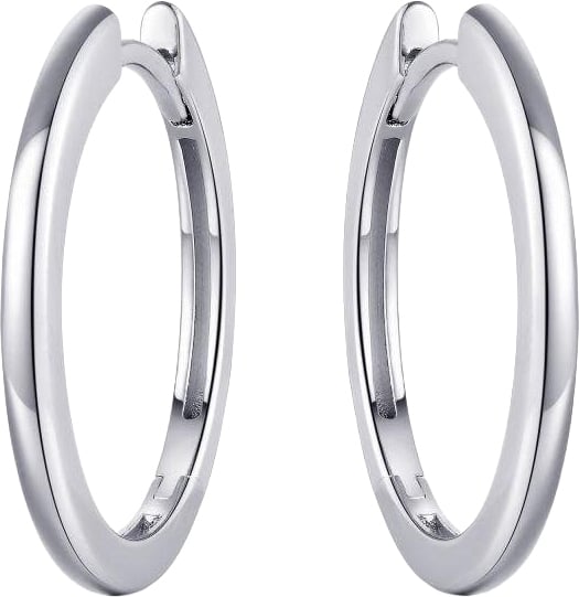 Gisser Jewels Gisser Jewels Oorringen KCA2/22 925 Zilver Half Bol Gerhodineerd 2mm breed 22mm doorsnede Zilver