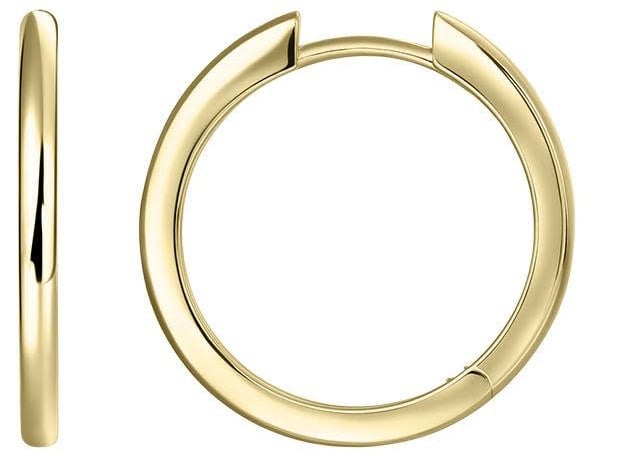 Gisser Jewels Gisser Jewels Oorringen KCA2/22Y 925 Zilver Half Bol met Geelgoud Plating 2mm breed 22mm doorsnede Divers