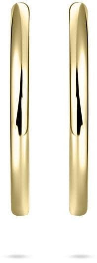Gisser Jewels Gisser Jewels Oorringen KCA2/22Y 925 Zilver Half Bol met Geelgoud Plating 2mm breed 22mm doorsnede Goud