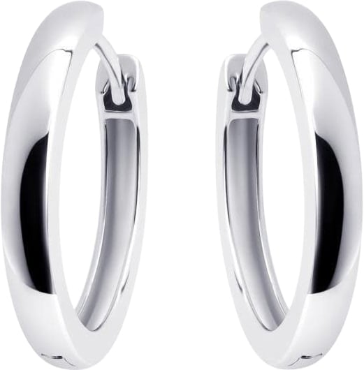 Gisser Jewels Gisser Jewels Oorringen KCA3/22 925 Zilver Half Bol Gerhodineerd 3mm breed 22mm doorsnede Zilver