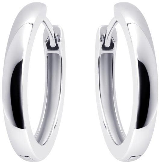 Gisser Jewels Gisser Jewels Oorringen KCA3/22 925 Zilver Half Bol Gerhodineerd 3mm breed 22mm doorsnede Divers
