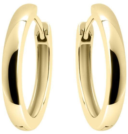 Gisser Jewels Gisser Jewels Oorringen KCA3/22Y 925 Zilver Half Bol met Geelgoud Plating 3mm breed 22mm doorsnede Divers