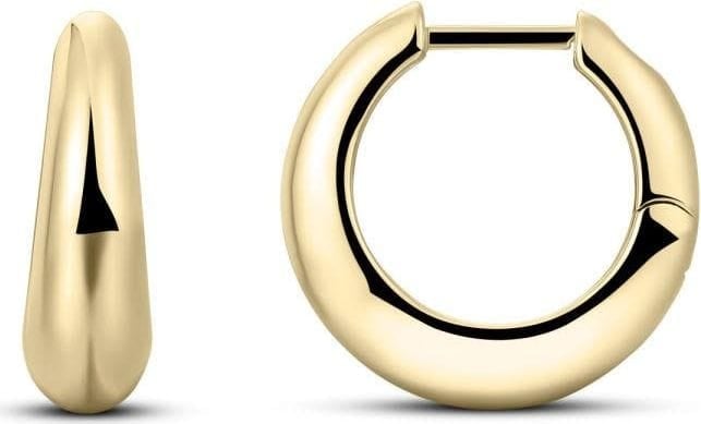 Gisser Jewels Gisser Jewels Oorbellen KCL6/18Y Zilver met Geelgouden Plating 6mm x 18mm Goud