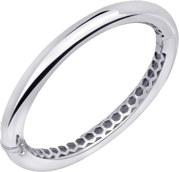 Gisser Jewels Gisser Jewels Bangle SBC8 925 Zilver Rond Gerhodineerd 8mm breed Maat 60 Divers