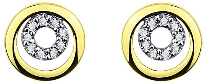 Gisser Jewels Gisser Jewels Oorbellen VBE026 14k Geelgoud met Zirkonia Divers