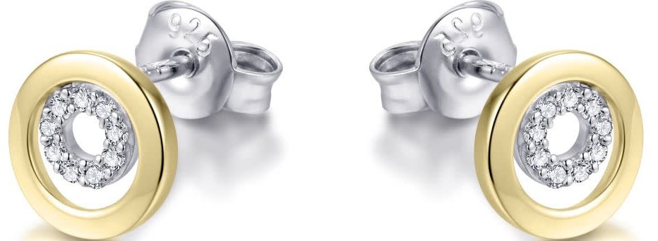 Gisser Jewels Gisser Jewels Oorbellen VBE026 14k Geelgoud met Zirkonia Divers