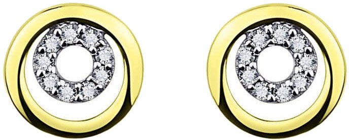 Gisser Jewels Gisser Jewels Oorbellen VBE028 14k Geelgoud met Zirkonia Goud