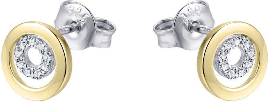 Gisser Jewels Gisser Jewels Oorbellen VBE028 14k Geelgoud met Zirkonia Goud