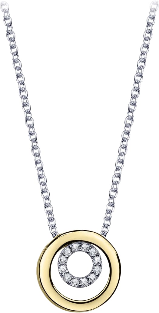 Gisser Jewels Gisser Jewels Hanger VBP019 14k Geelgoud Circel met Zirkonia Goud