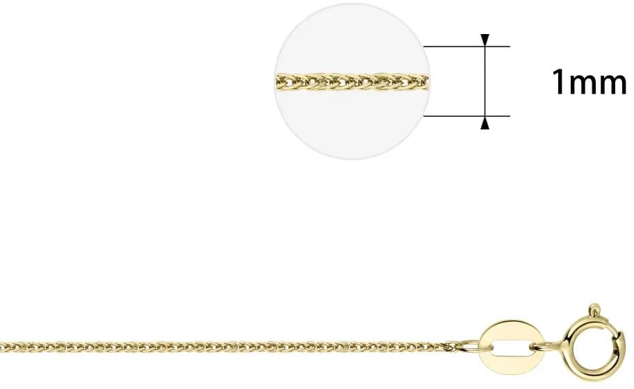 Gisser Jewels Gisser Jewels Collier VGC001-42+3 14k Geelgoud Vossenstraart 42+3cm Goud