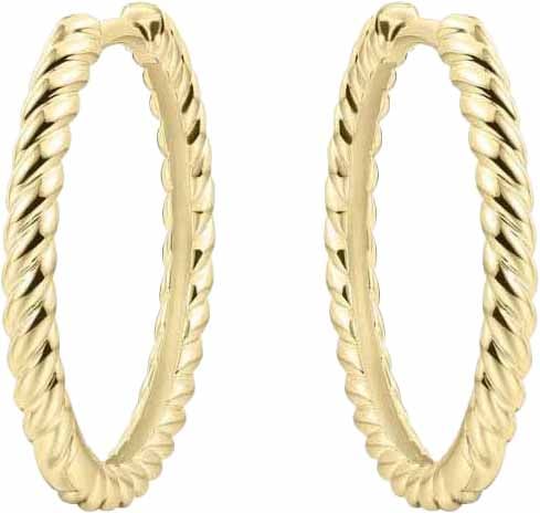 Gisser Jewels Gisser Jewels Oorbellen VGKCJ2/20 14k Geelgoud Gedraaid 2mm Breed 20mm Divers