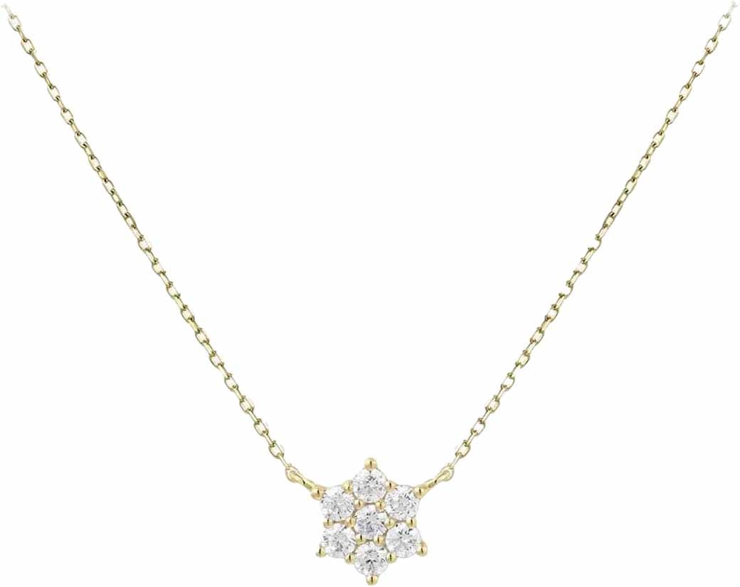 Gisser Jewels Gisser Jewels Collier VGN008-38+4 14k Geelgoud Ster met Zirkonia 38+4cm Divers
