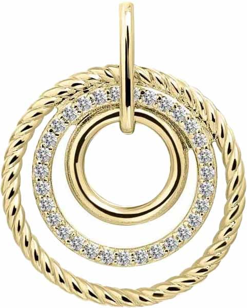 Gisser Jewels Gisser Jewels Hanger VGP034 14k Geelgoud met Zirkonia Divers