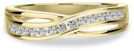 Gisser Jewels Gisser Jewels Ring VGR101-54 14k Geelgoud met Zirkonia Maat 54 Goud