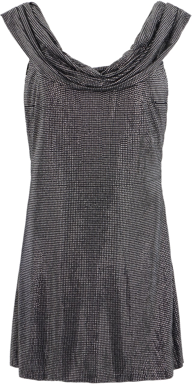 Giuseppe Di Morabito Mini dress with rhinestones Grijs