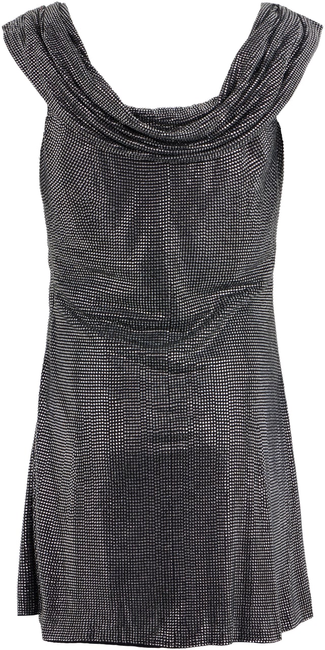 Giuseppe Di Morabito Mini dress with rhinestones Grijs