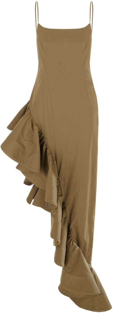 Giuseppe Di Morabito Giuseppe Di Morabito Olive green cotton dress Groen