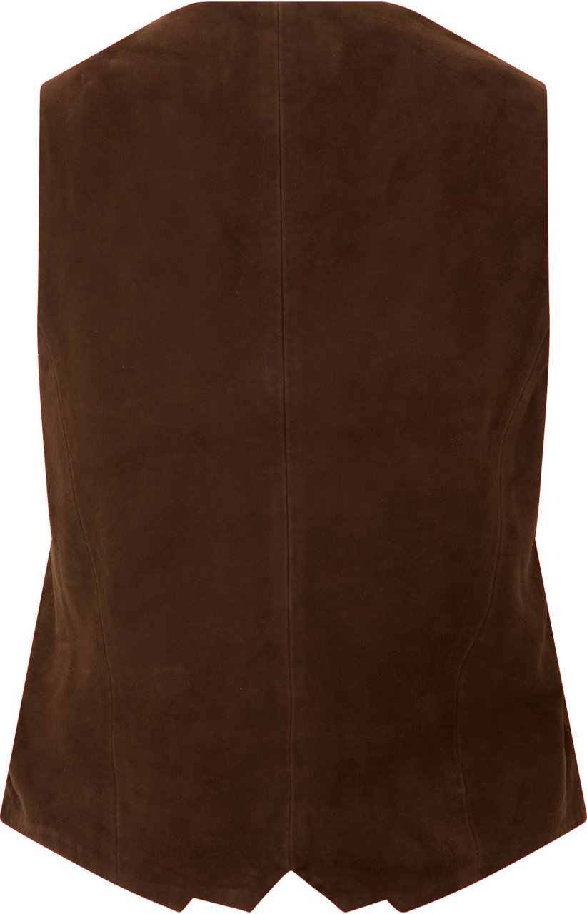 Giuseppe Di Morabito Suede vest Bruin
