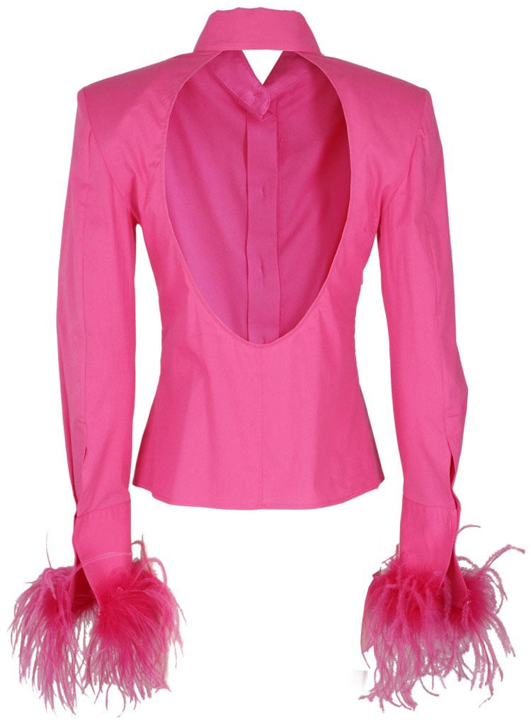 Giuseppe Di Morabito Fuchsia Poplin Shirt With Cut-Out Details Roze