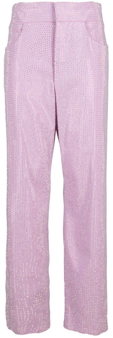 Giuseppe Di Morabito Pink Pants With Glitter Thermostrass Paars